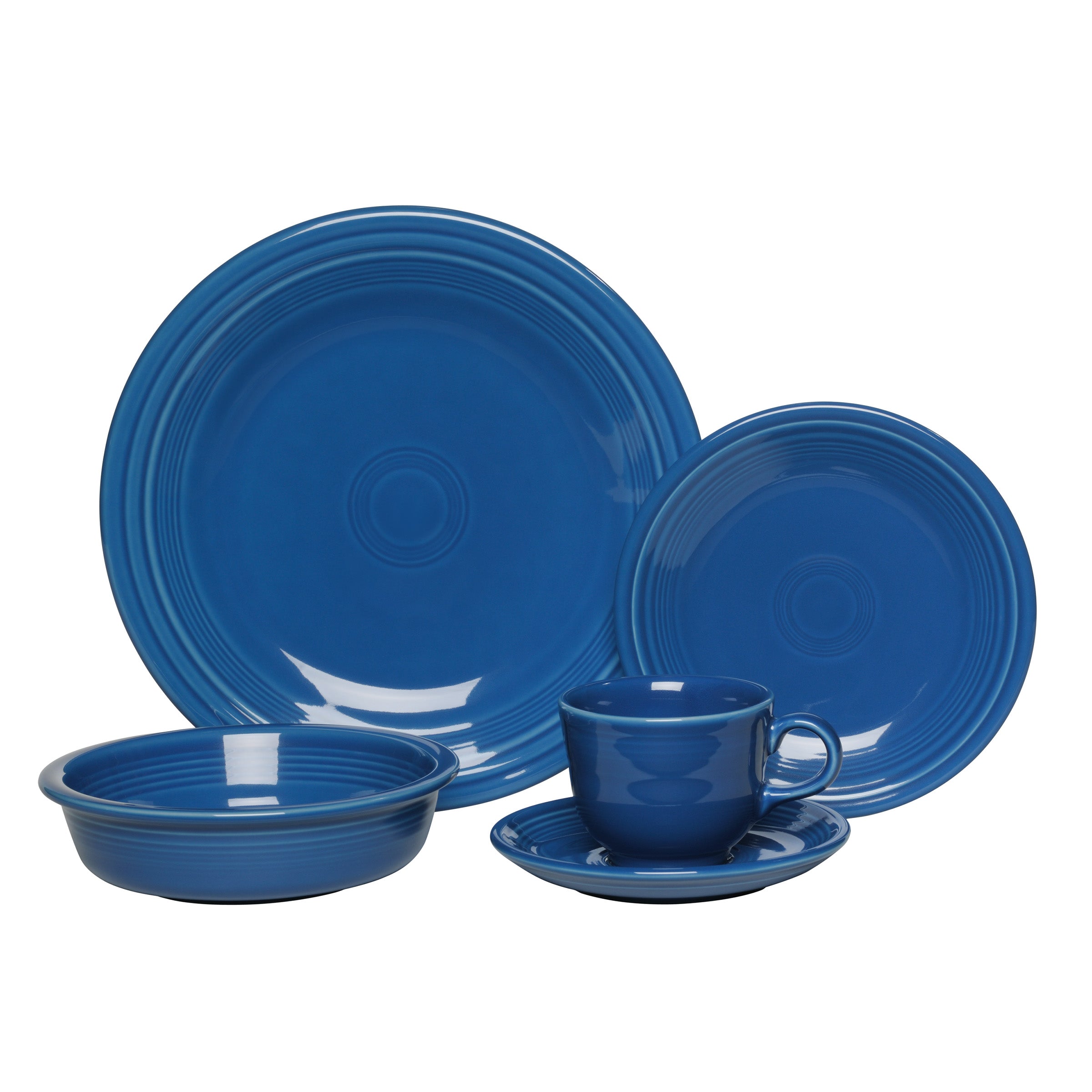 Retired Classic Rim 5-Piece Dinnerware Set. Service for 1 - Image 4