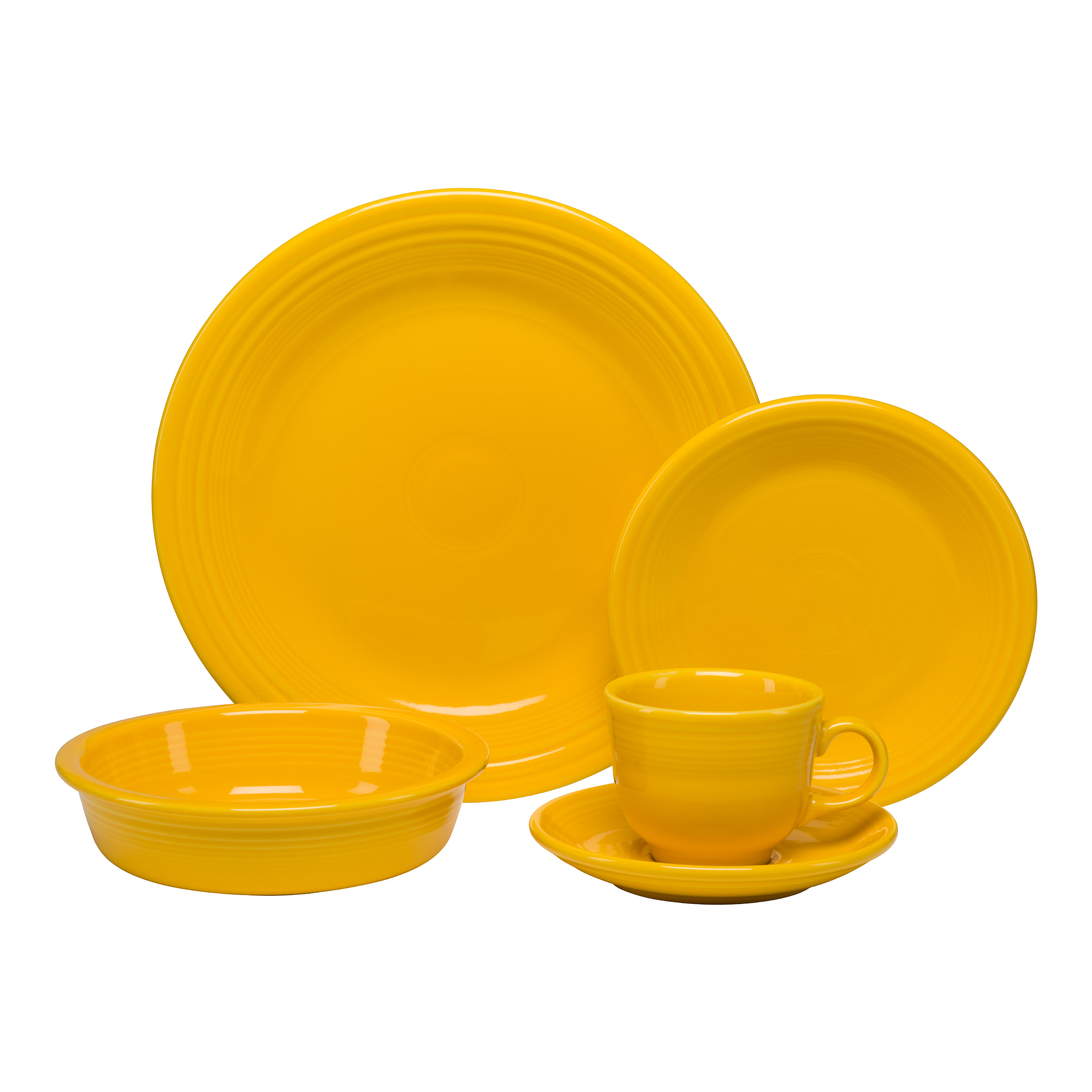 Retired Classic Rim 5-Piece Dinnerware Set. Service for 1 - Image 9