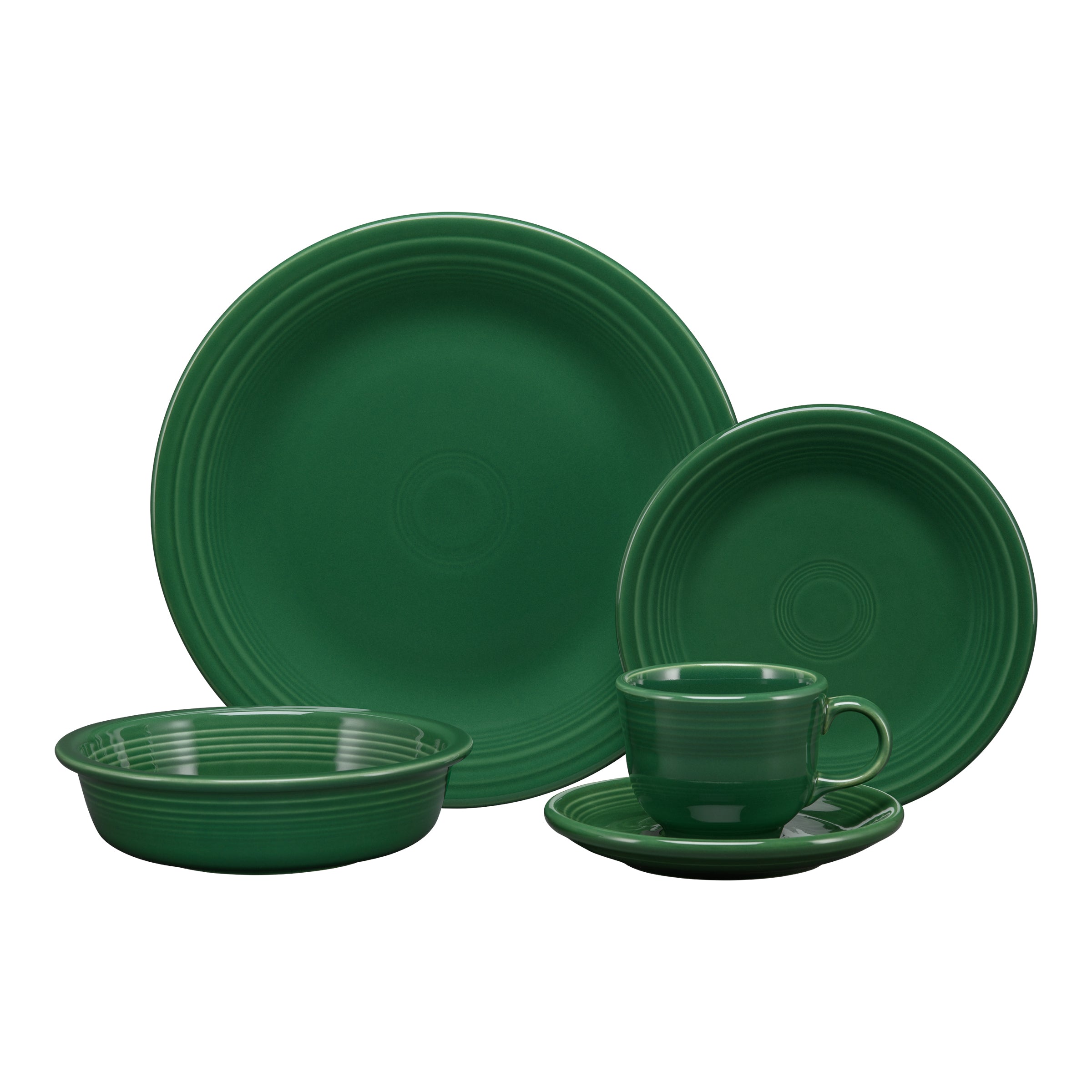 Retired Classic Rim 5-Piece Dinnerware Set. Service for 1 - Image 7