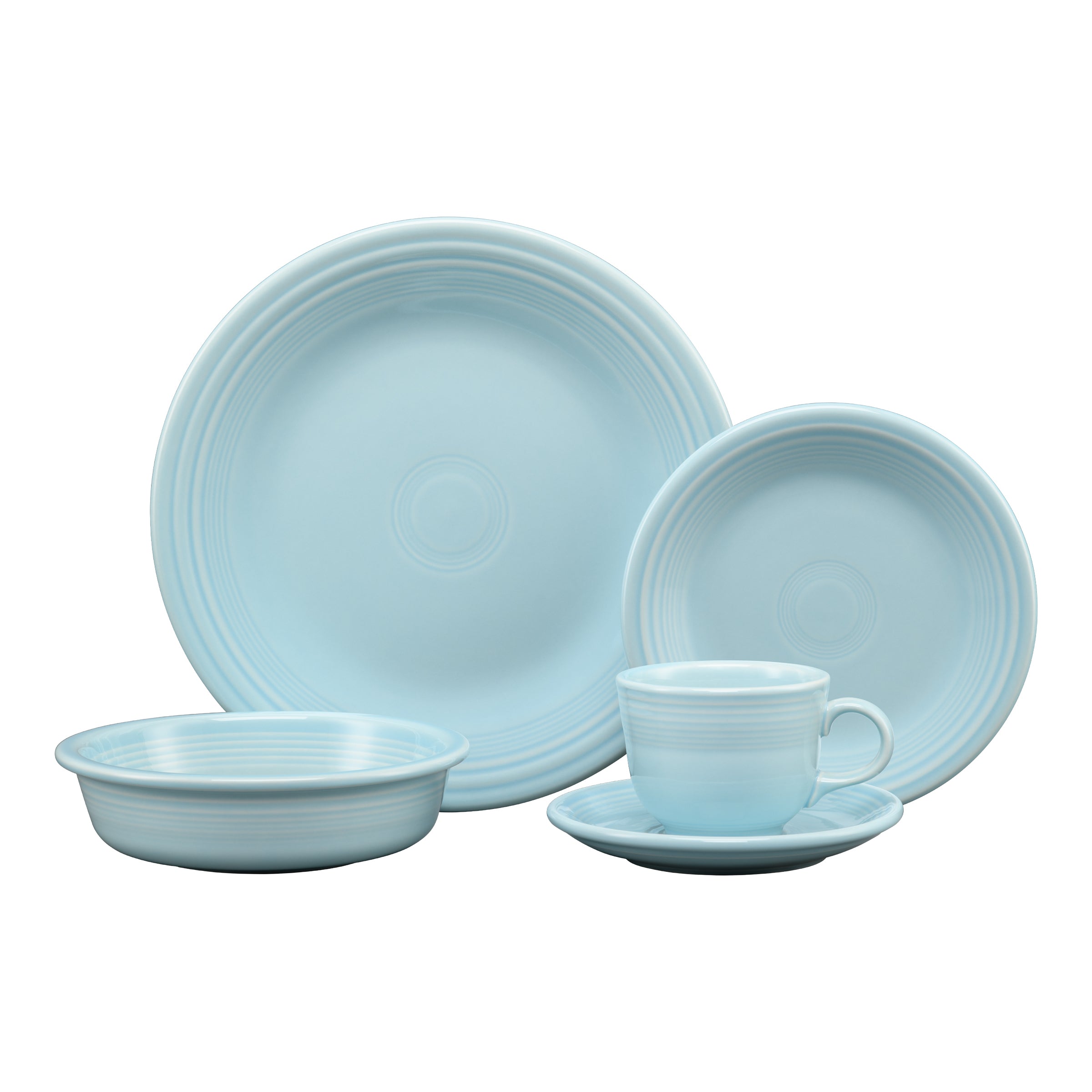 Retired Classic Rim 5-Piece Dinnerware Set. Service for 1 - Image 5