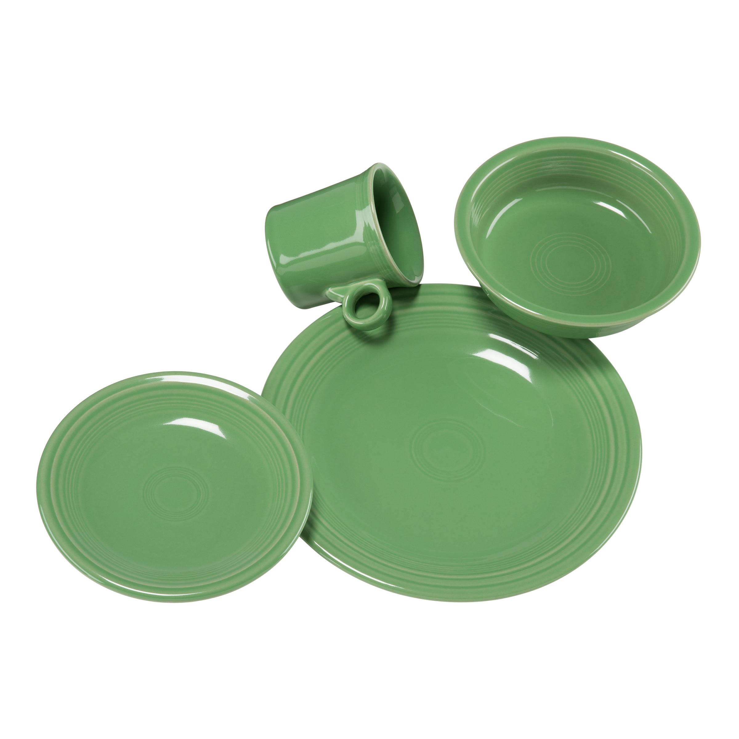 Classic Rim 4-Piece Dinnerware Set. Service for 1