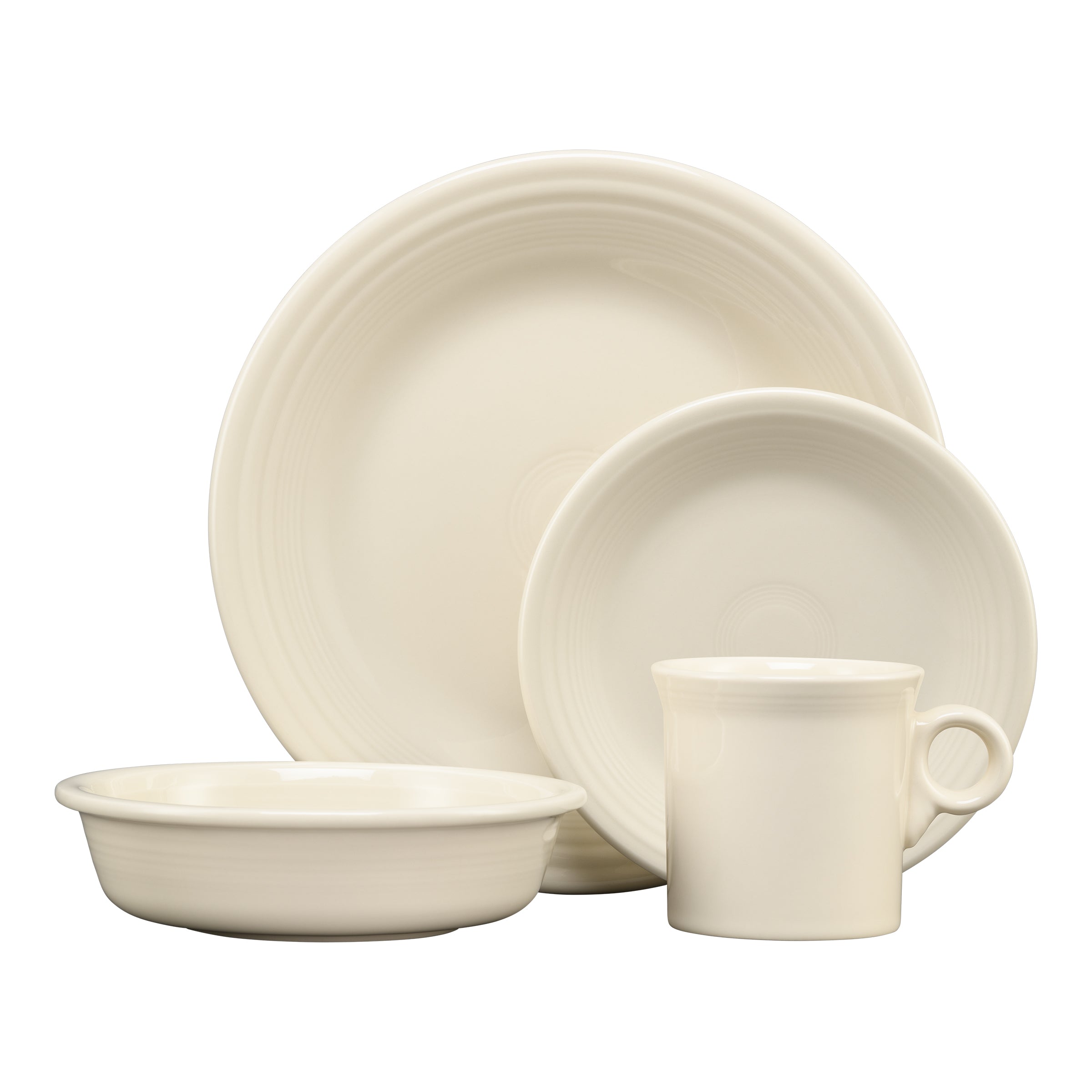 Classic Rim 4-Piece Dinnerware Set. Service for 1 - Image 6