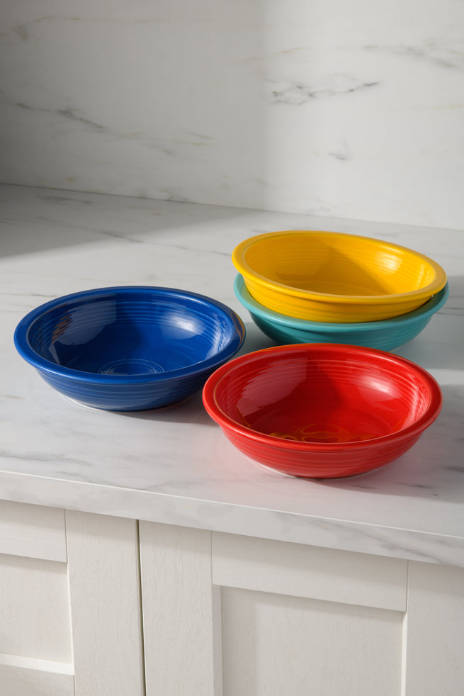 Mixed Vibrant Classic Rim 8 3/8-Inch 34OZ Pasta Bowls. Set of 4 - Image 2