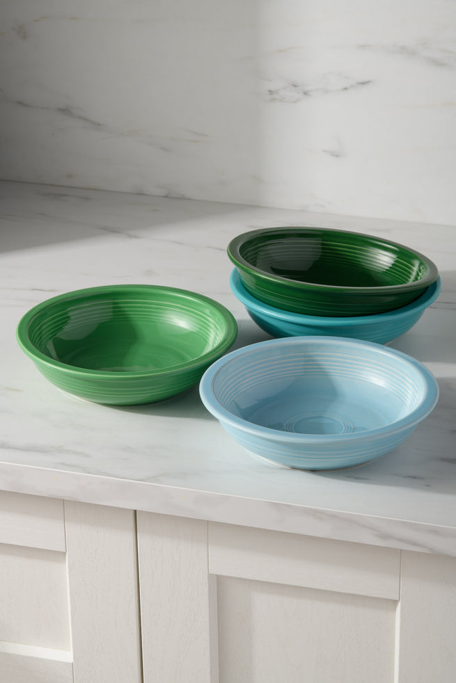 Mixed Aegean Classic Rim 8 3/8-Inch 34OZ Pasta Bowls. Set of 4 - Image 2