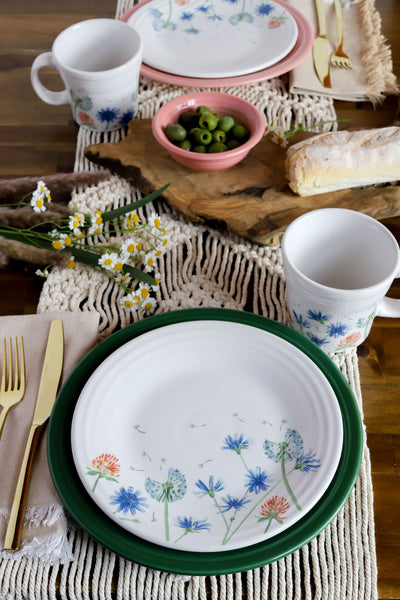 Retired Breezy Floral Classic Rim 9 Inch Luncheon Plate - Image 2