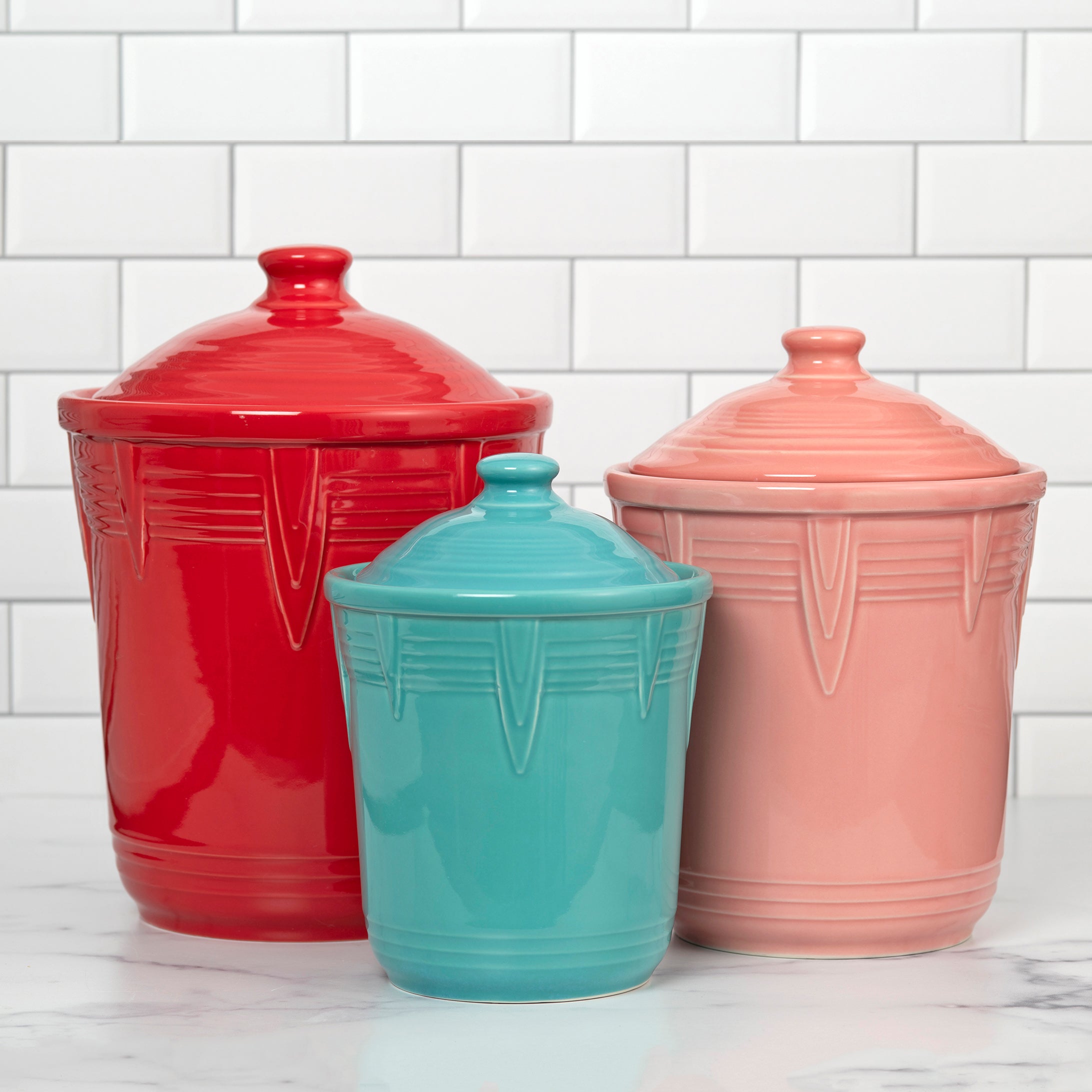 Retired Fiesta 2 Quart Medium Chevron Canister - Image 2