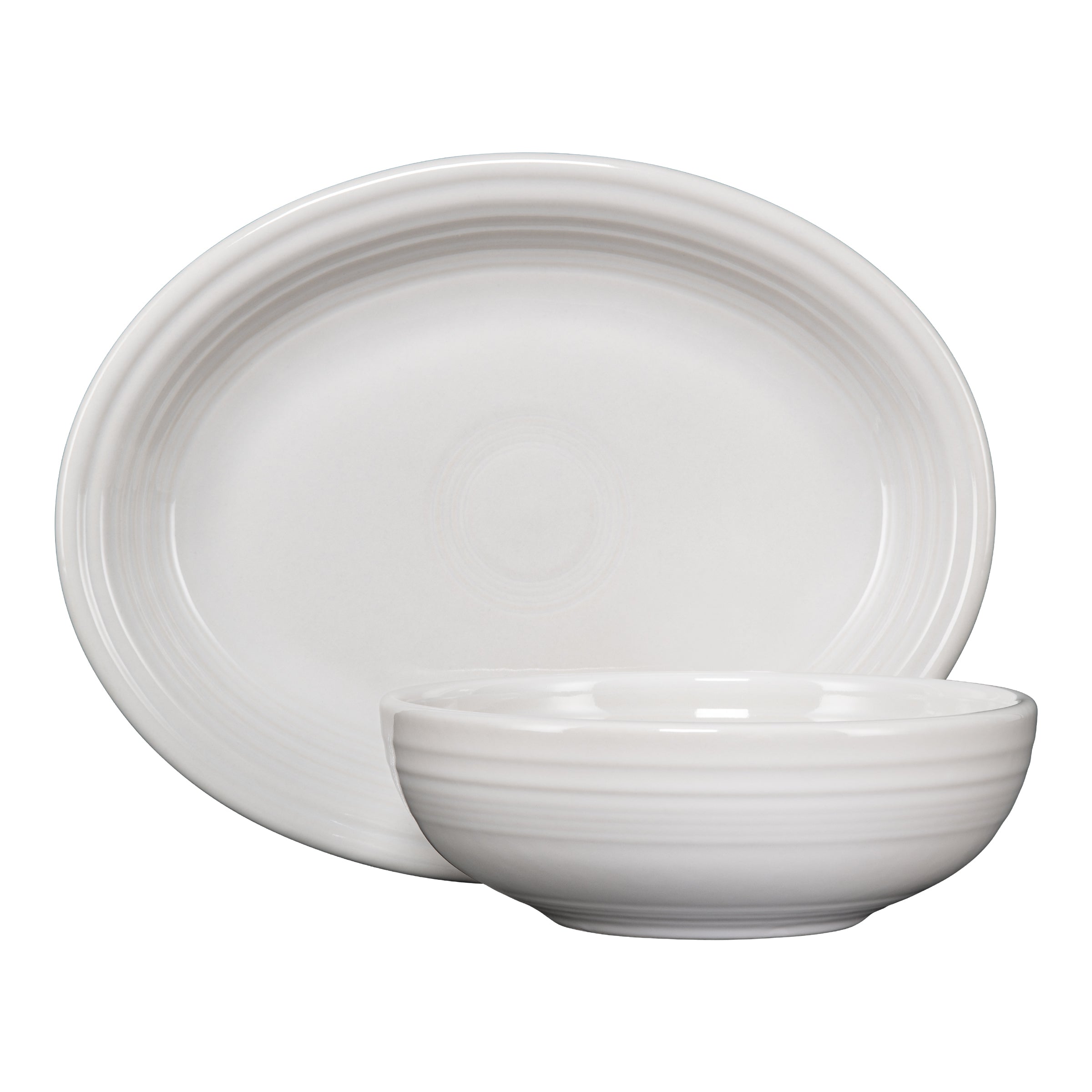 2-Piece Serve Set 11 5/8 Inch Oval Platter & 38 OZ Bistro Bowl - Image 8