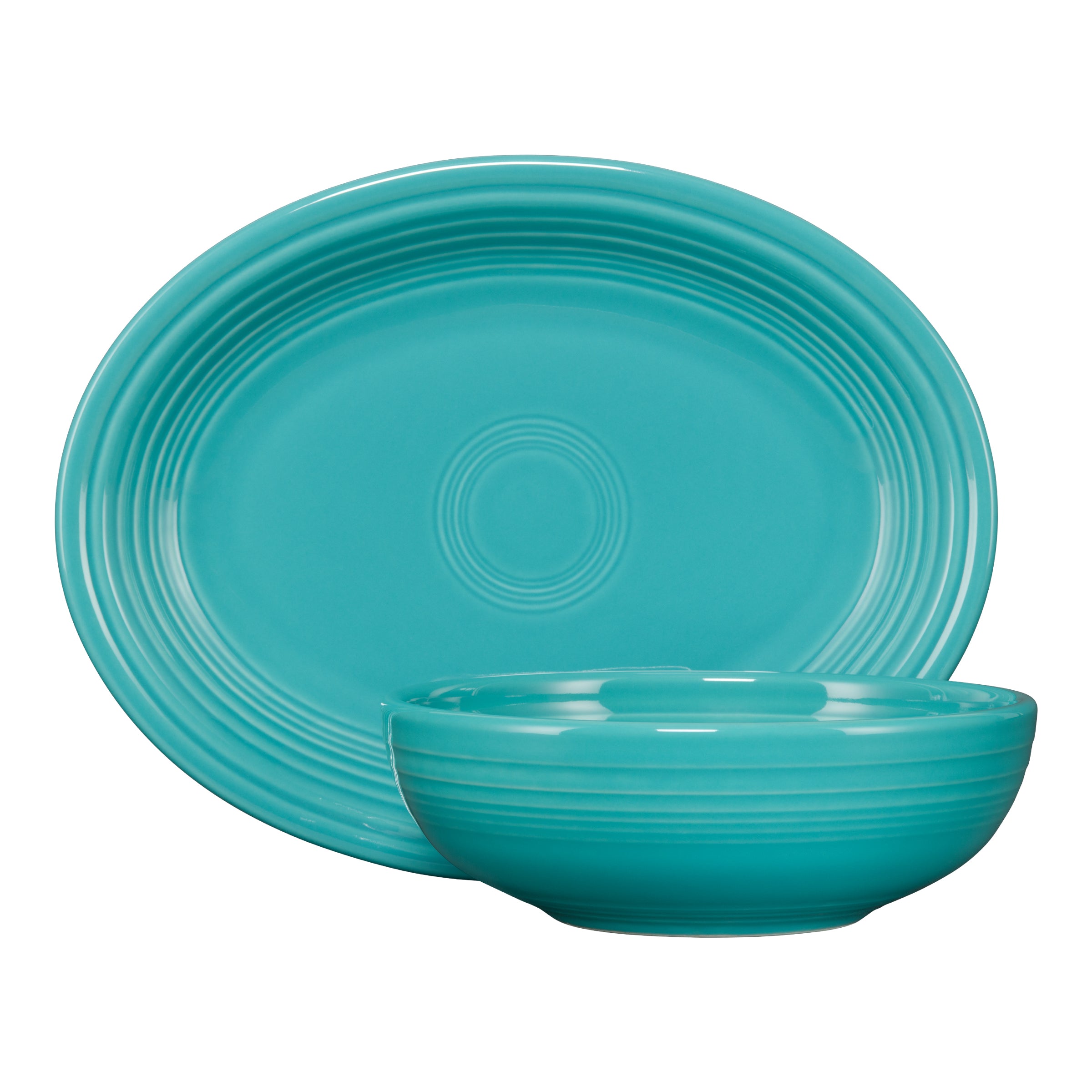 2-Piece Serve Set 11 5/8 Inch Oval Platter & 38 OZ Bistro Bowl - Image 9