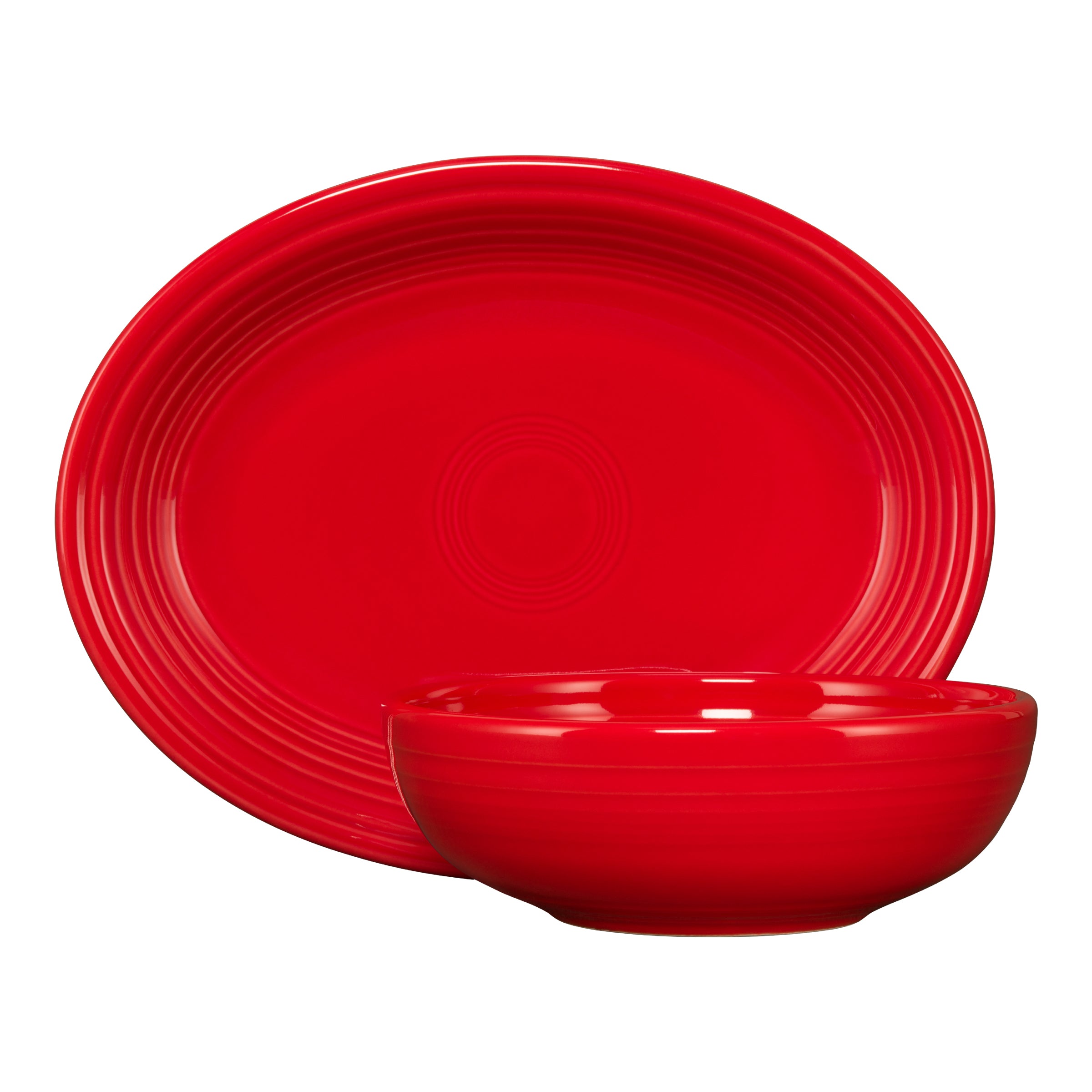 2-Piece Serve Set 11 5/8 Inch Oval Platter & 38 OZ Bistro Bowl - Image 6