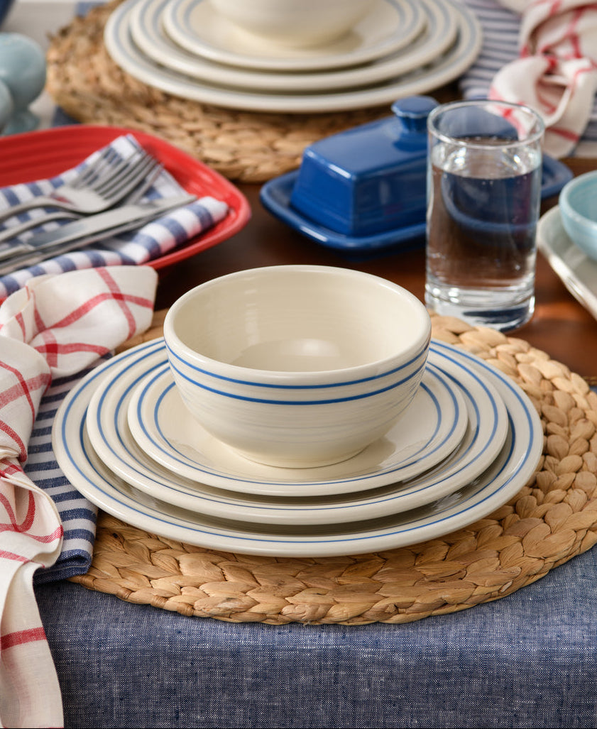 Americana Lapis Band Classic Bistro 3-Piece Dinnerware Set. Service For 1 - Image 4