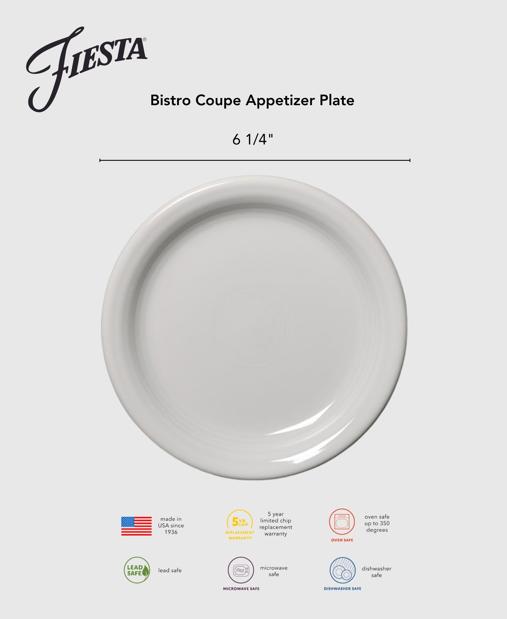 Retired Bistro Coupe 6 1/4 Inch Appetizer Plate - Image 2