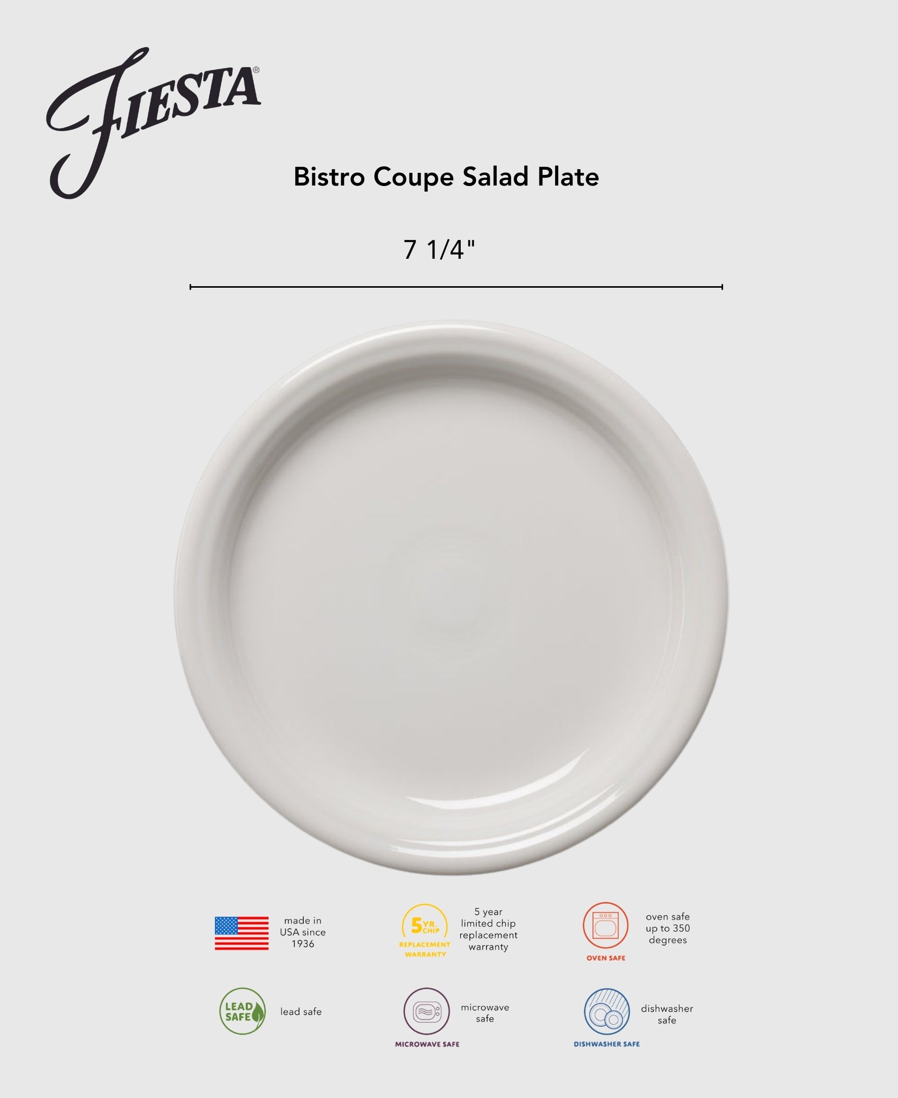 Lavender Bistro Coupe 7 1/4 Inch Salad Plate - Image 2