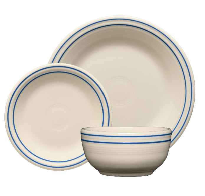 Americana Lapis Band Set of 4 Classic Rim 7 1/4-Inch Salad Plates - Image 3