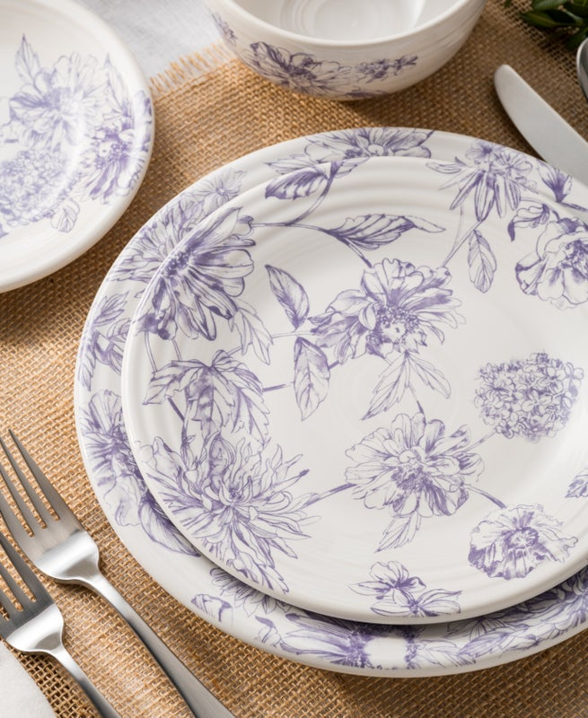 Botanical Floral Lavender Classic Rim 9 Inch Luncheon Plate - Image 2