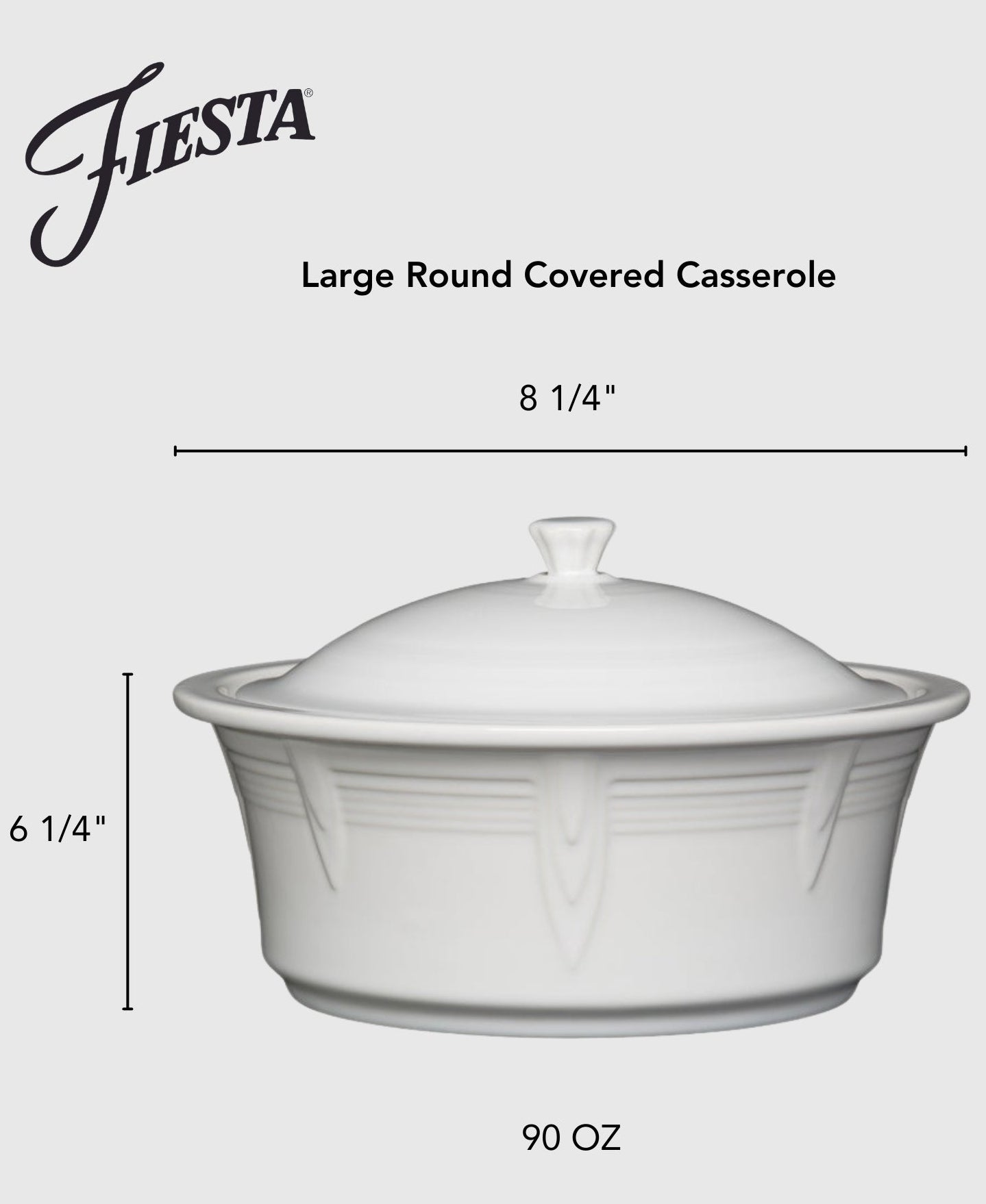 Lavender Large 10 Inch Round Covered Casserole 2.8 Quart - Image 2