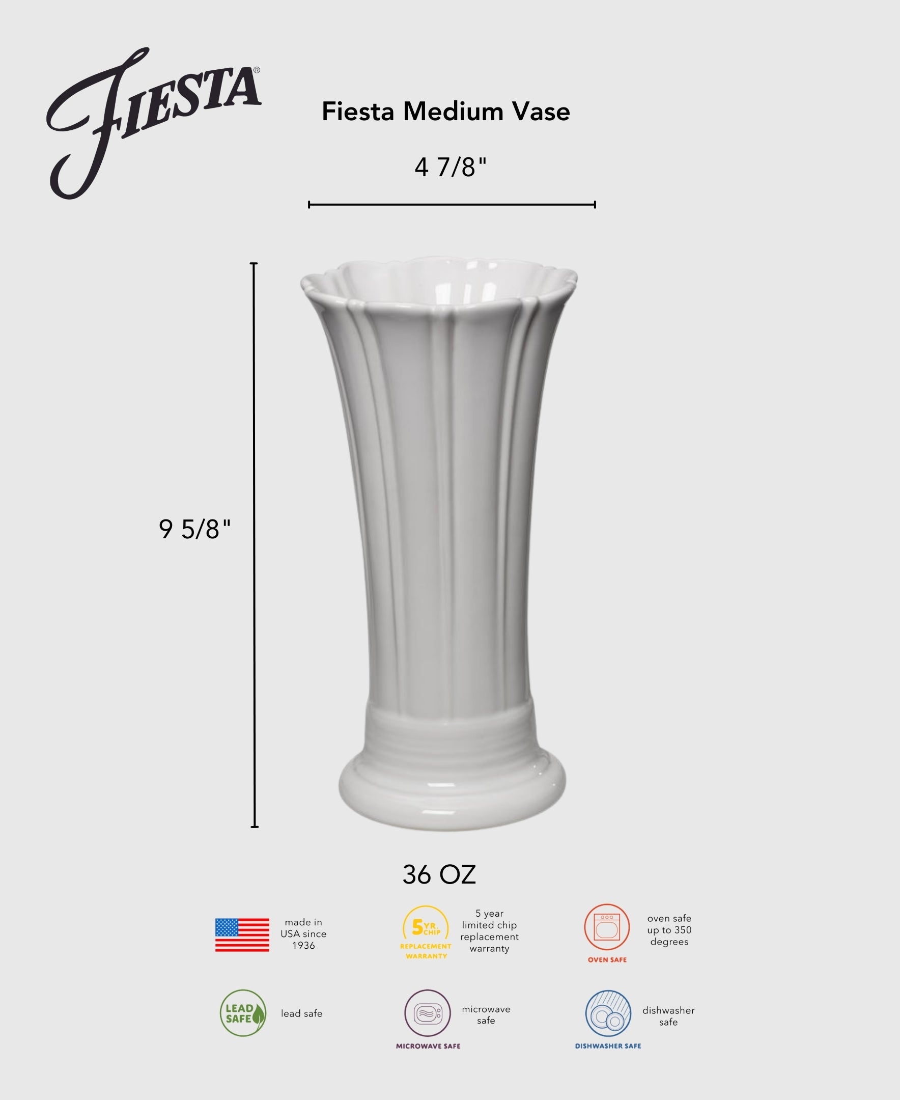 Fiesta 9 5/8 Inch Medium Vase - Image 2