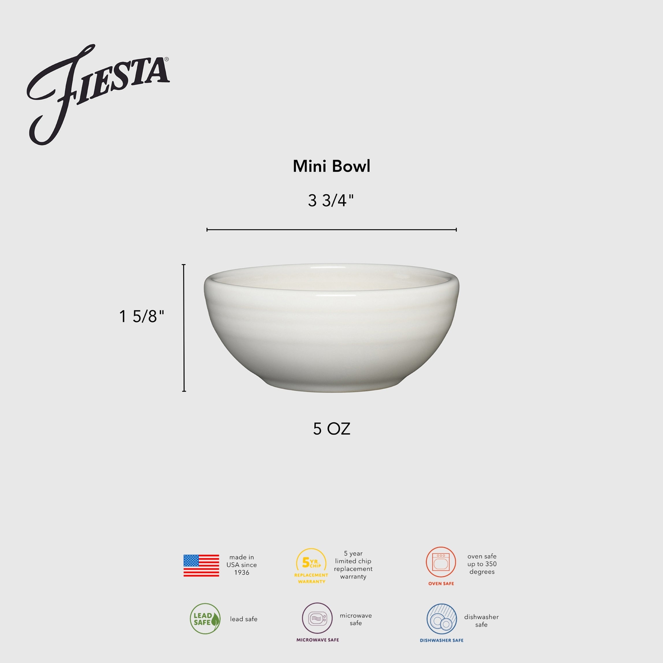 Fiesta 3 3/4 Inch Mini Bowl 5 OZ - Image 3