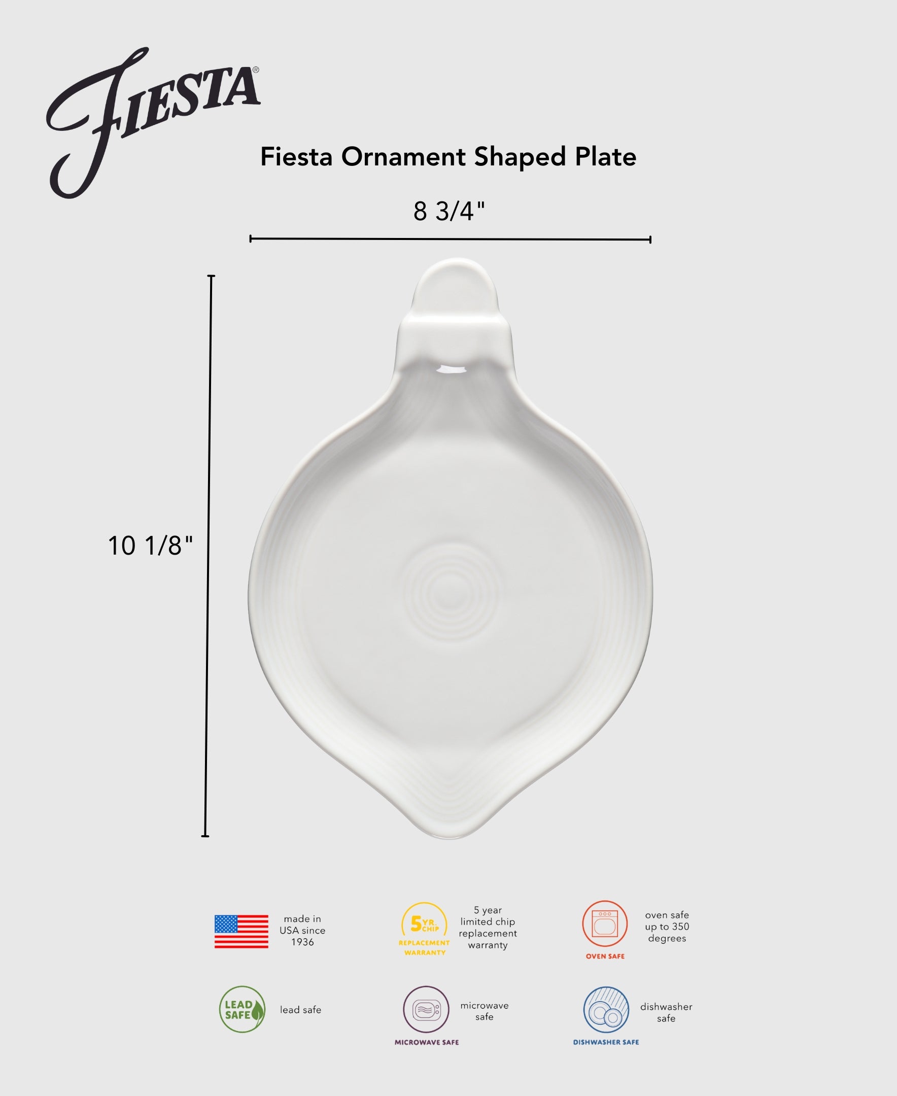 8 3/4 Inch Ornament Shaped Plate - Image 2