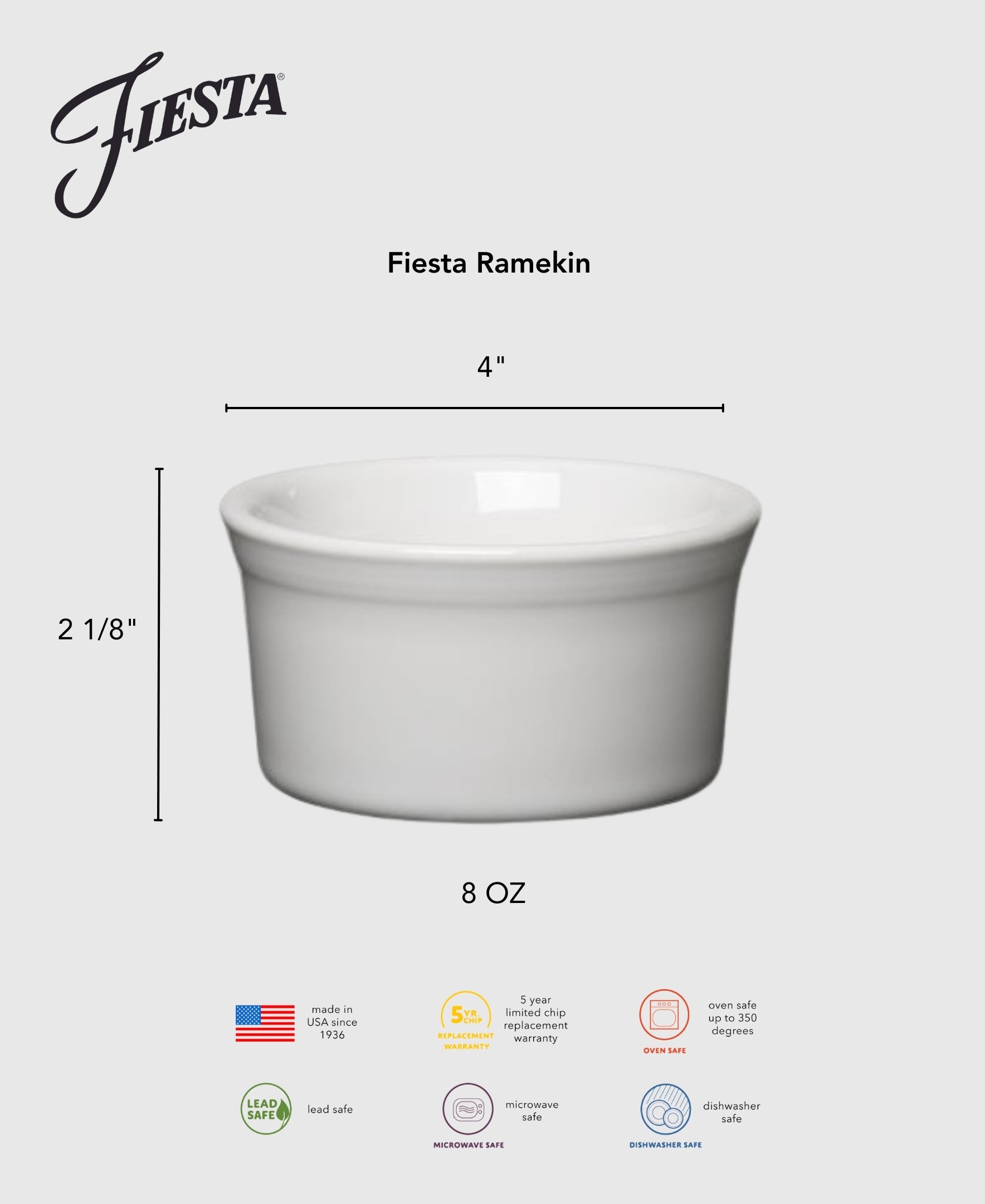 Lavender 8 OZ Ramekin 4 Inch - Image 3