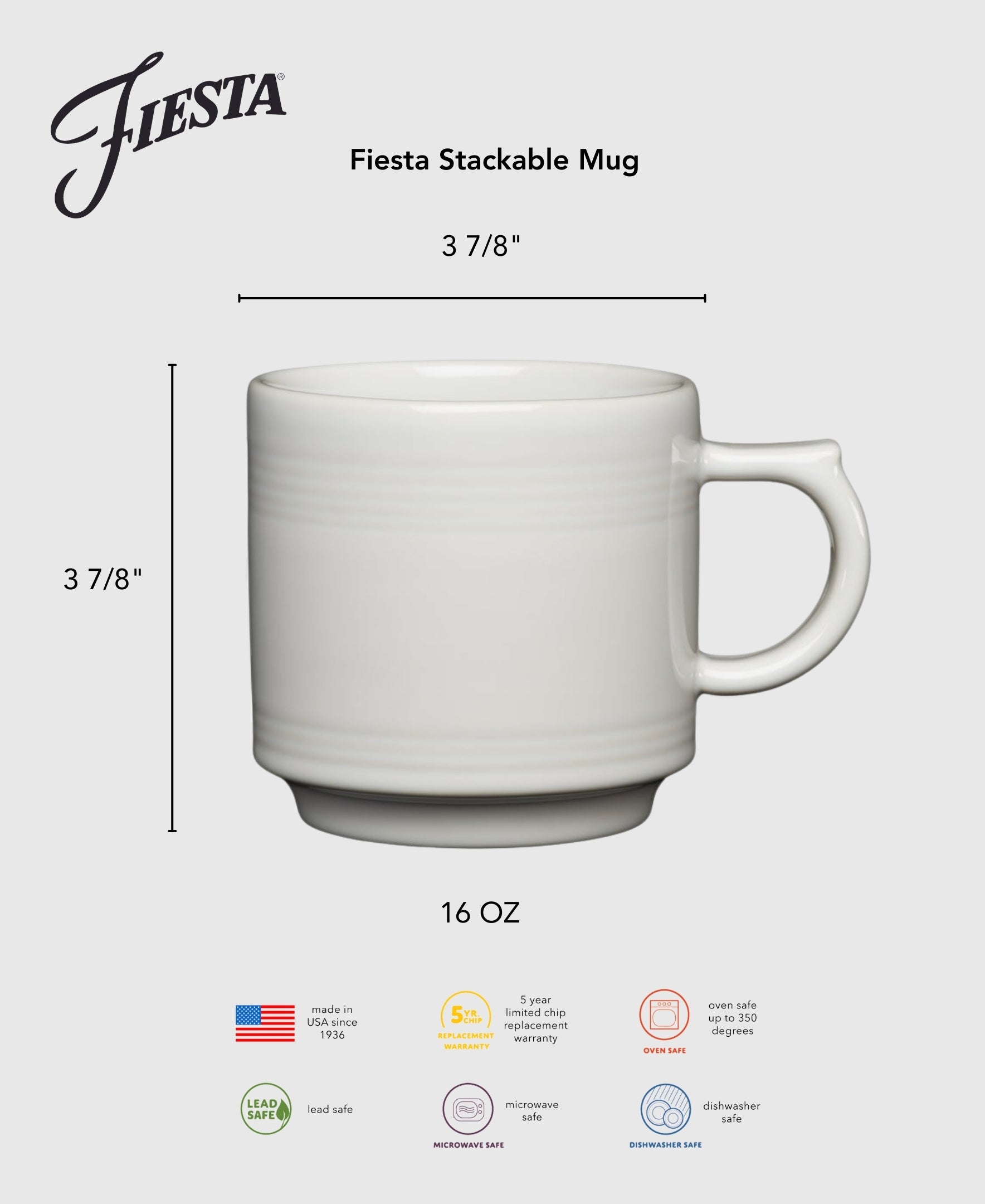 Fiesta 16 OZ Stackable Mug - Image 3