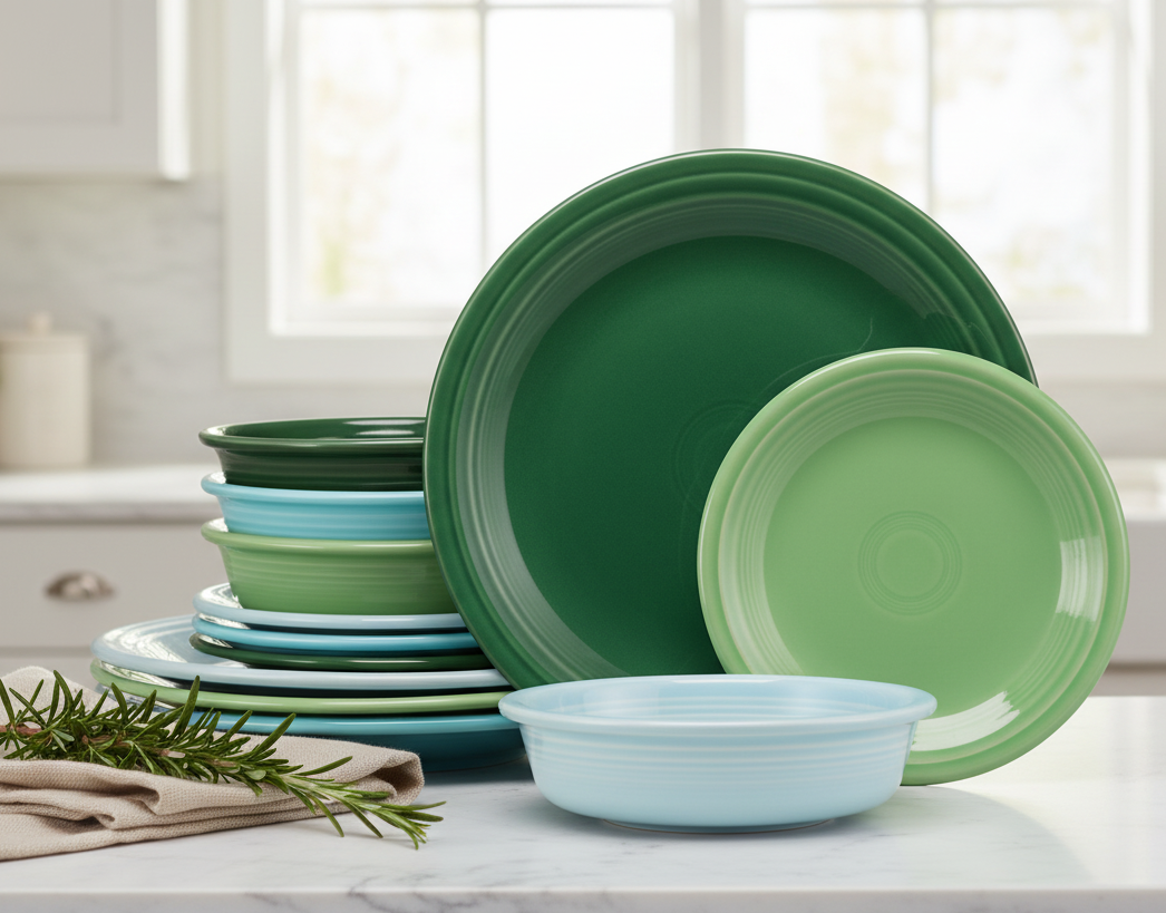 Mixed Aegean Classic Rim 12-Piece Dinnerware Set. Service for 4 - Image 3