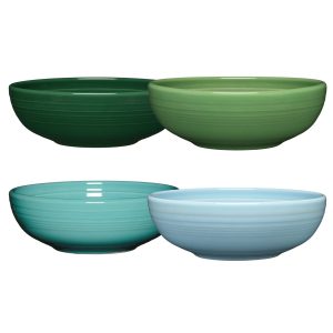 Mixed Aegean Bistro Coupe 7 5/8-Inch 38OZ Medium Bowls. Set of 4