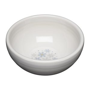 White Snowflakes 3 3/4 Inch Mini Bowl 5 OZ