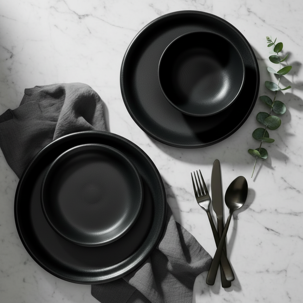 Bistro Coupe 3-Piece Dinnerware Set. Service for 1. Foundry - Image 2